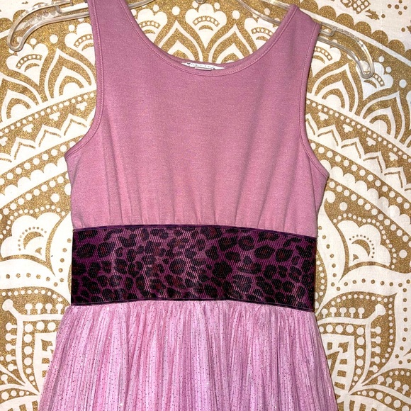 🌷HP🌷GORGEOUS “PIPPA & JULIE” GIRLS LIGHT MAUVE/CHEETAH PRINT PARTY DRESS, SZ 8 - Picture 3 of 9